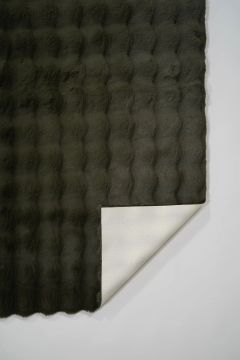 Prizma Halı Bubble Peluş Halı Haki Düz Kesim