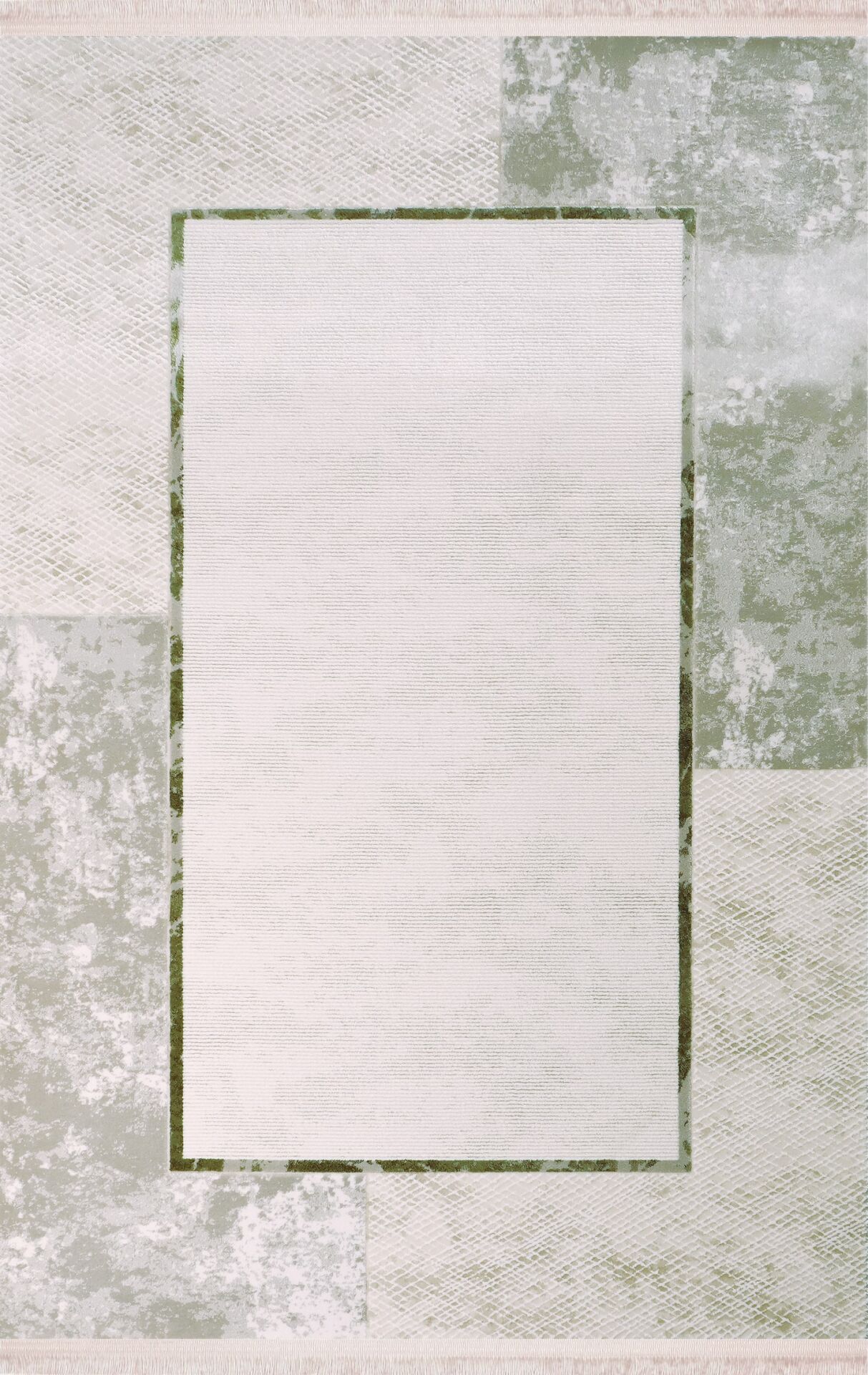 Nexus Halı Nalia Modern Çerçeveli Halı 4070A-YEŞİL 100x200