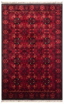 Eko Halı Nostalji Afgan Yağcıbedir Desenli Halı 952 Red