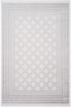 Koza Halı Nazende 70 Tarak Viscon Salon Halısı A3397D Krem Gri