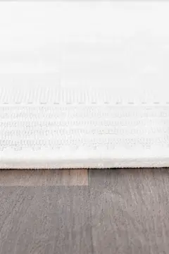 Koza Halı Nazende 70 Tarak Viscon Salon Halısı A3397D Krem Gri