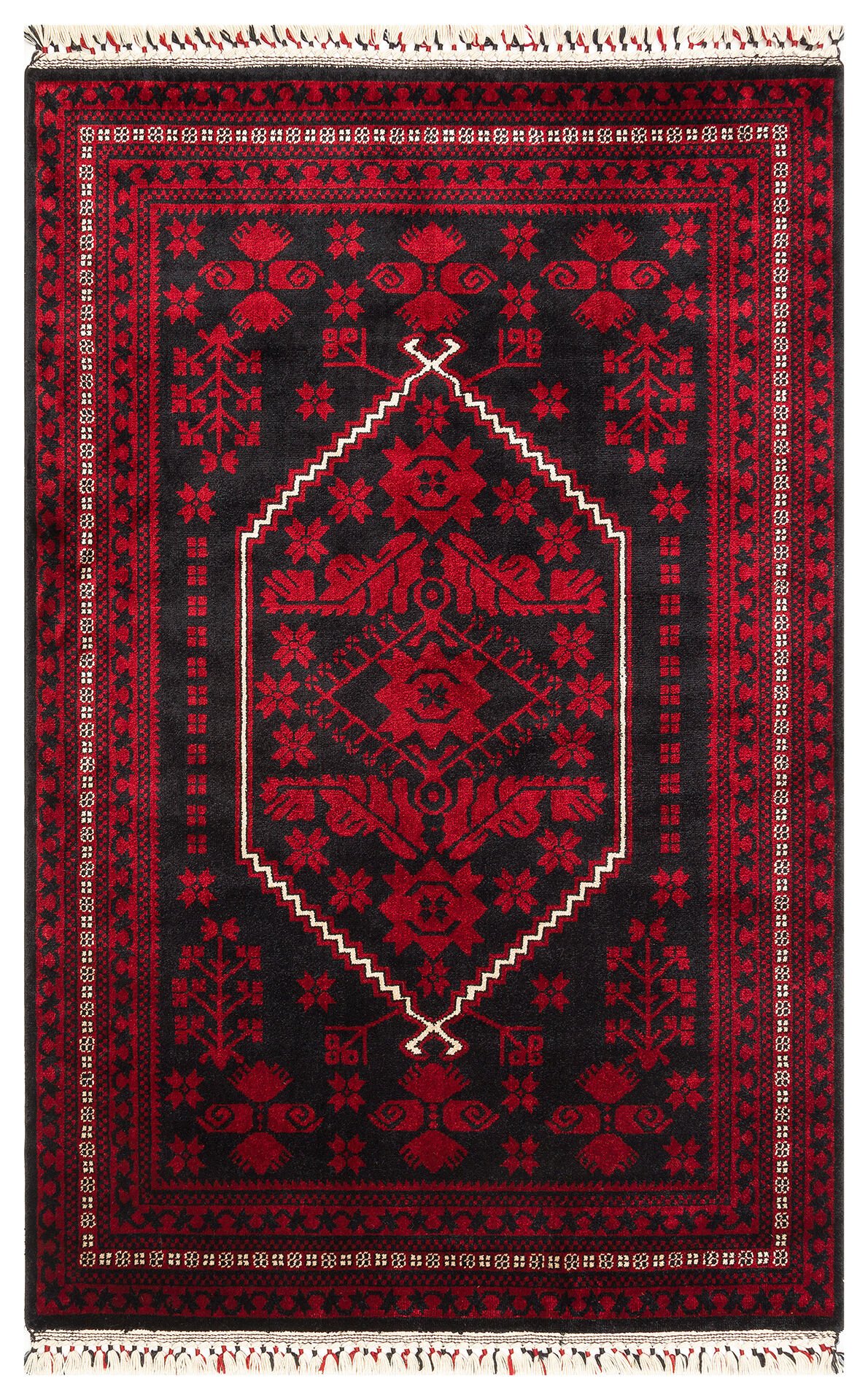 Eko Halı Nostalji Afgan Yağcıbedir Desenli Halı 956 Blue