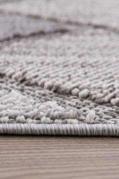 Festival Halı Capella Geometrik Gri Oda Halısı 23533A