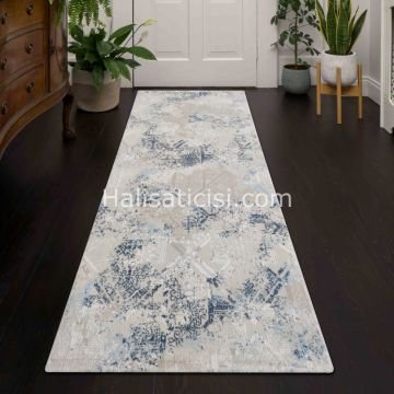 Melida Halı Lova Özel Ebat 4485A MAVİ 100 cm