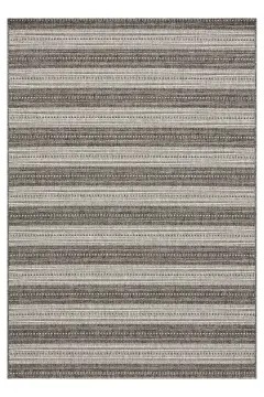 Seyran Halı Hasır Görünümlü Etnik Halı Antrasit