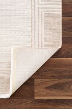 Koza Halı Nazende 70 Tarak Viscon Salon Halısı A3398B Krem Bej