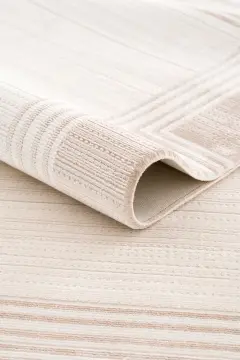 Koza Halı Nazende 70 Tarak Viscon Salon Halısı A3398B Krem Bej