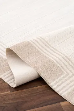 Koza Halı Nazende 70 Tarak Viscon Salon Halısı A3398B Krem Bej