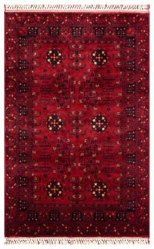 Eko Halı Nostalji Afgan Yağcıbedir Desenli Halı 959 Red