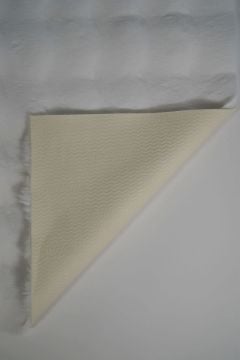 Prizma Halı Bubble Peluş Halı Beyaz Pos Kesim