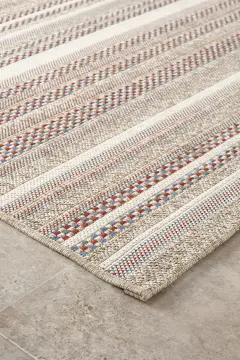 Seyran Halı Hasır Görünümlü Etnik Halı Bordo