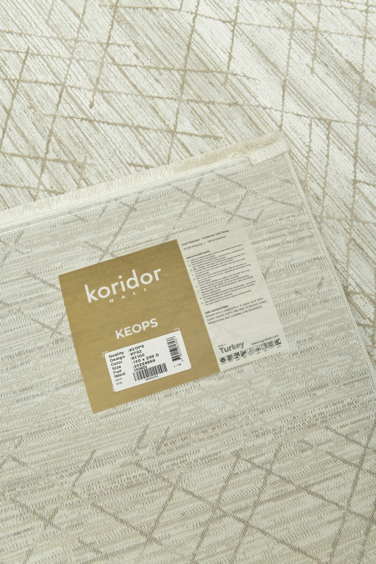 Koridor Halı Keops Özel Ebatlı Kesme Halı KP01