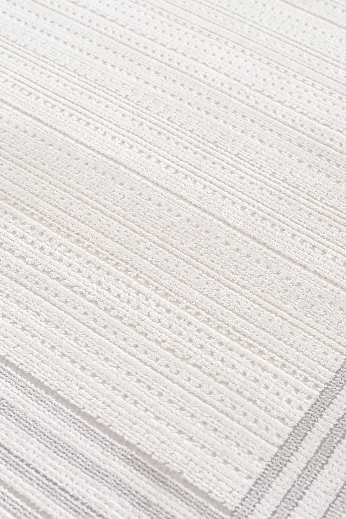 Koza Halı Nazende 70 Tarak Viscon Salon Halısı A3398D Krem Gri