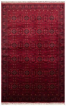 Eko Halı Nostalji Afgan Yağcıbedir Desenli Halı 960 Red