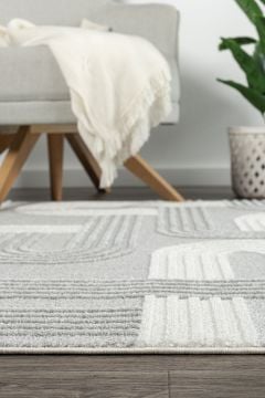 Koza Halı Monaco Özel Ebat Kesme Halı 33472D Gri