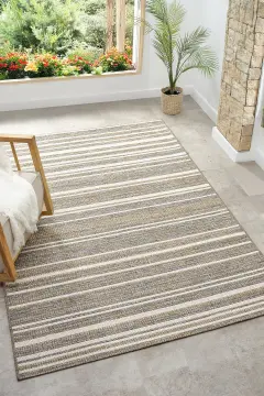 Seyran Halı Hasır Görünümlü Etnik Halı Mavi