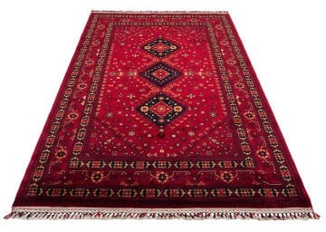 Eko Halı Nostalji Afgan Yağcıbedir Desenli Halı 961 Red