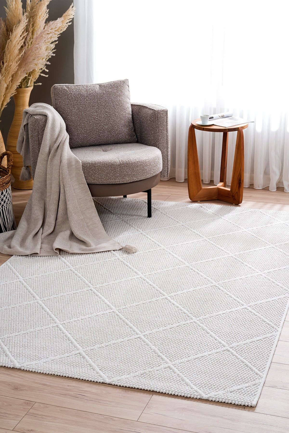 Koza Halı Nomad İskandinav Halı A2417A Krem