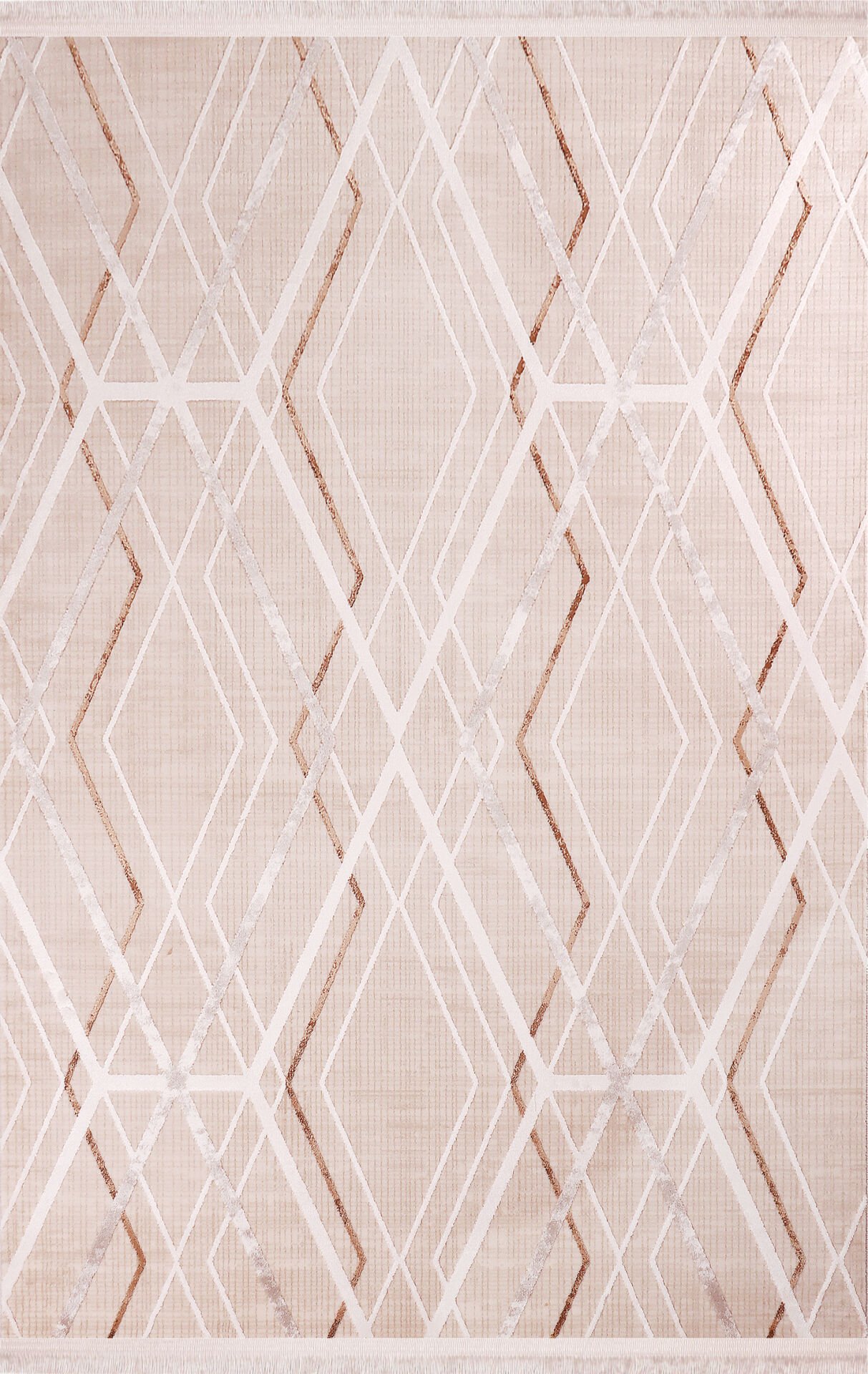 Nexus Halı Olympia Modern Çizgi Desen Halı 4051A-Vizon 100x200