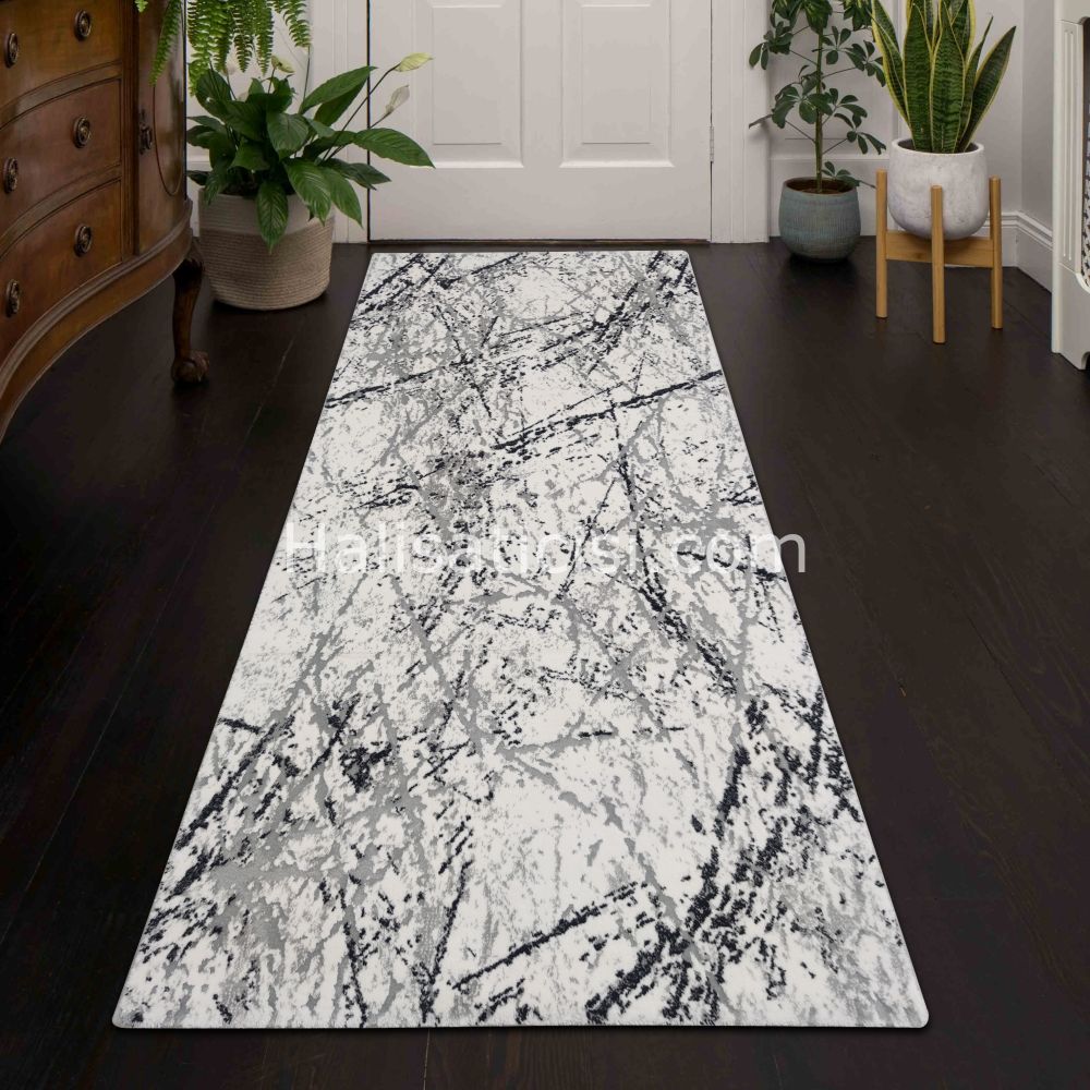 Melida Halı Lova Özel Ebat 4582A SİYAH 100 cm