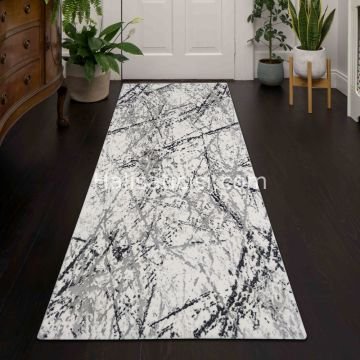 Melida Halı Lova Özel Ebat 4582A SİYAH 100 cm