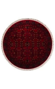 Eko Halı Nostalji Afgan Yağcıbedir Desenli Halı 959 Red Daire