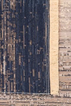 Eko Halı Kutnu Çift Taraflı Kilim KTN 01 Marine Beige