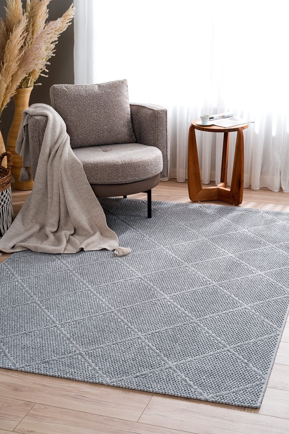 Koza Halı Nomad İskandinav Halı A2417E Antrasit