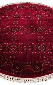 Eko Halı Nostalji Afgan Yağcıbedir Desenli Halı 960 Red Daire