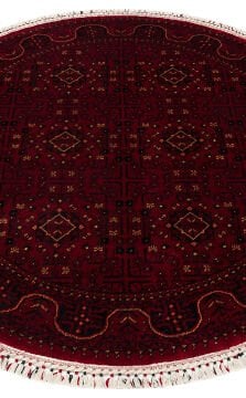 Eko Halı Nostalji Afgan Yağcıbedir Desenli Halı 960 Red Daire