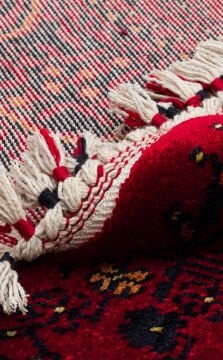 Eko Halı Nostalji Afgan Yağcıbedir Desenli Halı 960 Red Daire