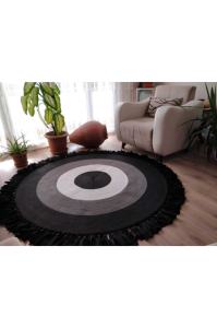 Jüt Halı Doğal El Yapımı Daire Model:224