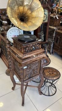 Gramofon Ahşap El Yapımı