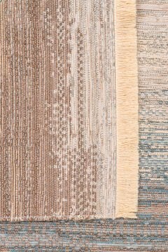 Eko Halı Kutnu Çift Taraflı Kilim KTN 03 Beige Blue