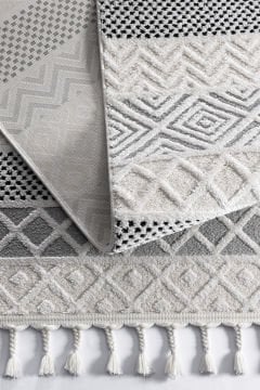 Koza Halı Monaco Özel Ebat Kesme Halı 33342 Krem