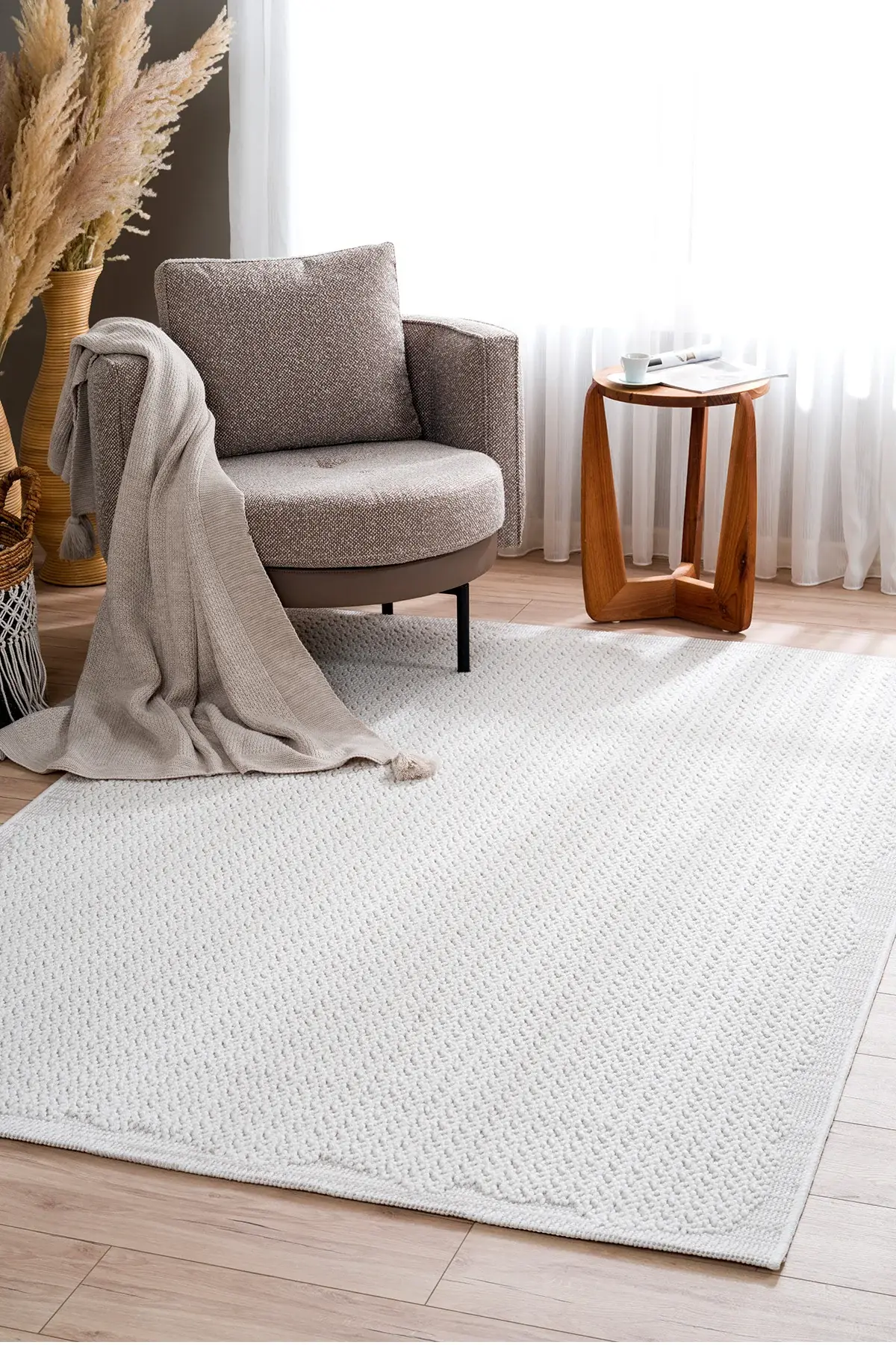 Koza Halı Nomad İskandinav Halı A2544B Krem Vizon