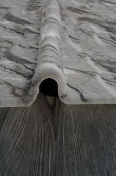 Prizma Halı Marble Peluş Halı Gri Düz Kesim