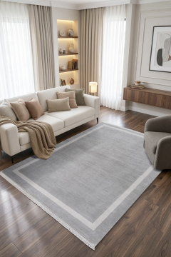 Koza Halı Işıl Çerçeve Desen Salon Halısı 5386D