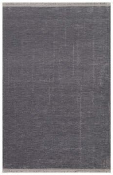 Eko Halı Liza Kaymaz Tabanlı Yıkanabilir Anti Alerjik Kilim LIZ 02 Antrasit