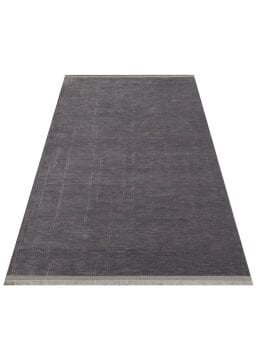 Eko Halı Liza Kaymaz Tabanlı Yıkanabilir Anti Alerjik Kilim LIZ 02 Antrasit