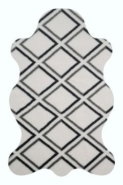 Prizma Halı Marble Peluş Halı Kare Desen - Pos Kesim