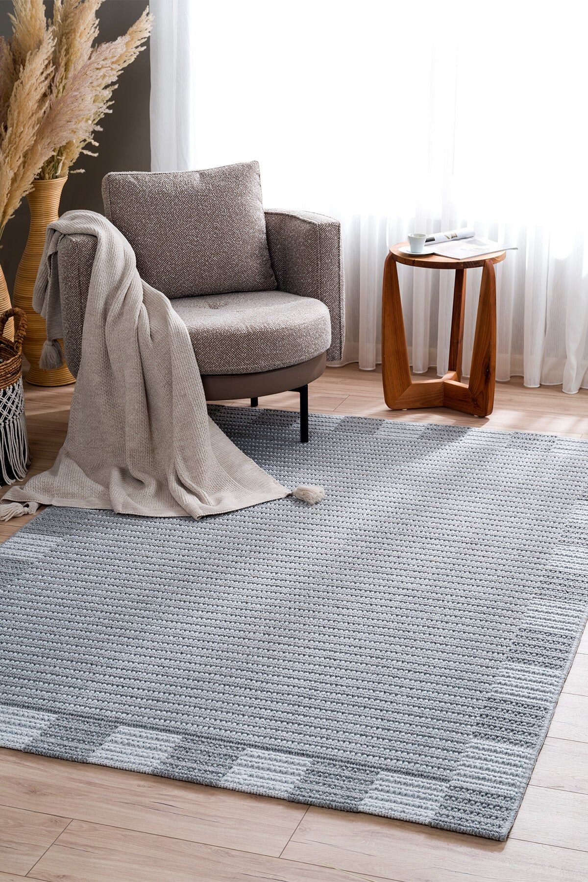 Koza Halı Nomad İskandinav Halı A2555E Antrasit