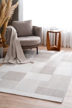 Koza Halı Nomad İskandinav Halı A3568B Krem Vizon